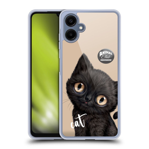 Animal Club International Faces Black Cat Soft Gel Case for Samsung Galaxy A06 4G