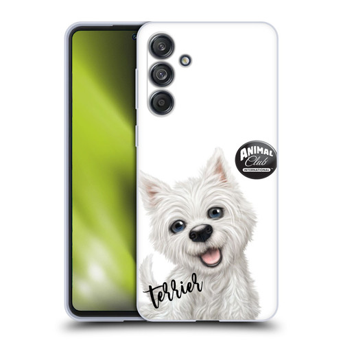 Animal Club International Faces Terrier Soft Gel Case for Samsung Galaxy M55 5G