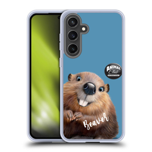 Animal Club International Faces Beaver Soft Gel Case for Samsung Galaxy S24 FE & MagSafe
