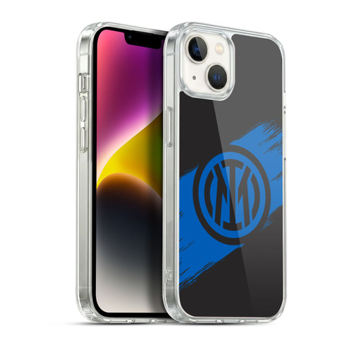 Fc Internazionale Milano Graphics Brush Strokes Soft Gel Case for Apple iPhone 14 Plus & MagSafe