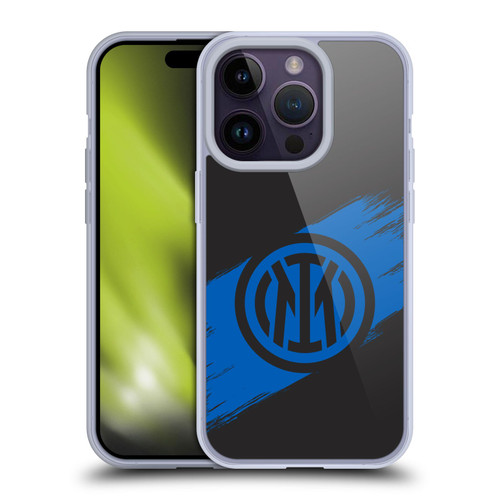 Fc Internazionale Milano Graphics Brush Strokes Soft Gel Case for Apple iPhone 14 Pro & MagSafe