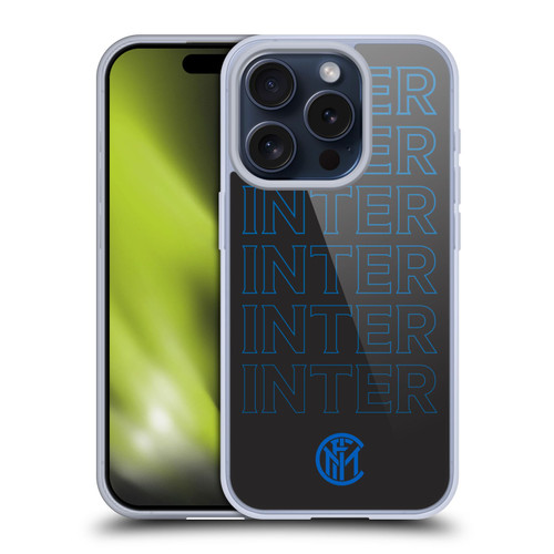 Fc Internazionale Milano Graphics Logo Type Soft Gel Case for Apple iPhone 15 Pro & MagSafe