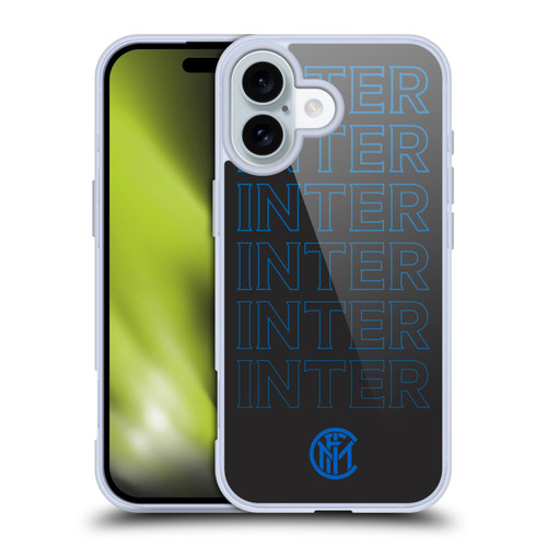 Fc Internazionale Milano Graphics Logo Type Soft Gel Case for Apple iPhone 16 & MagSafe