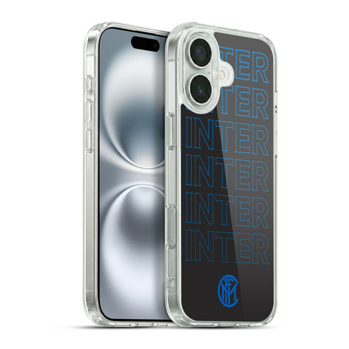 Fc Internazionale Milano Graphics Logo Type Soft Gel Case for Apple iPhone 16 Plus & MagSafe