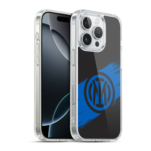Fc Internazionale Milano Graphics Brush Strokes Soft Gel Case for Apple iPhone 16 Pro & MagSafe