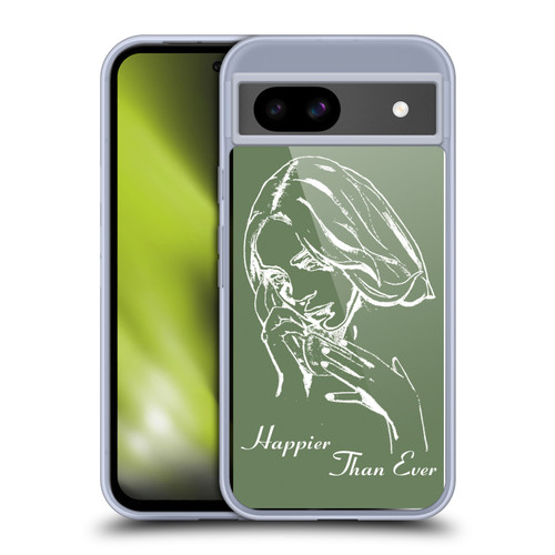 Billie Eilish Happier Than Ever Album Stencil Green Soft Gel Case for Google Pixel 8a