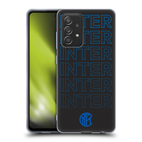 Fc Internazionale Milano Graphics Logo Type Soft Gel Case for Samsung Galaxy A52 / A52s / 5G (2021)