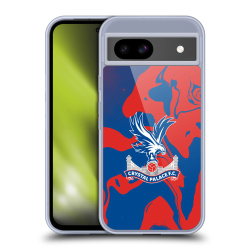 Crystal Palace FC Crest Red And Blue Marble Soft Gel Case for Google Pixel 8a