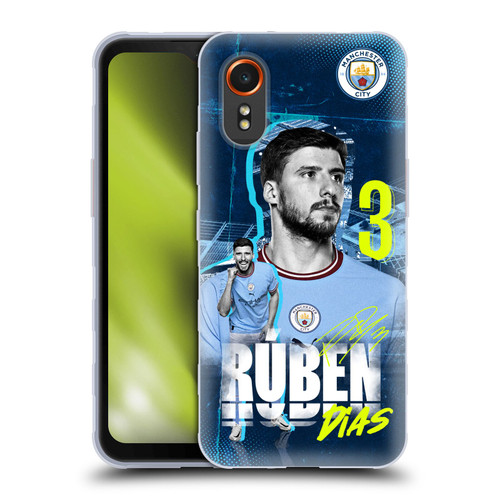 Manchester City Man City FC 2022/23 First Team Rúben Dias Soft Gel Case for Samsung Galaxy Xcover7 5G