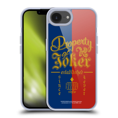 Suicide Squad 2016 Graphics Property Of Joker Soft Gel Case for Apple iPhone 16e & MagSafe