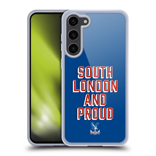 Crystal Palace FC Crest South London And Proud Soft Gel Case for Samsung Galaxy S23+ 5G & MagSafe