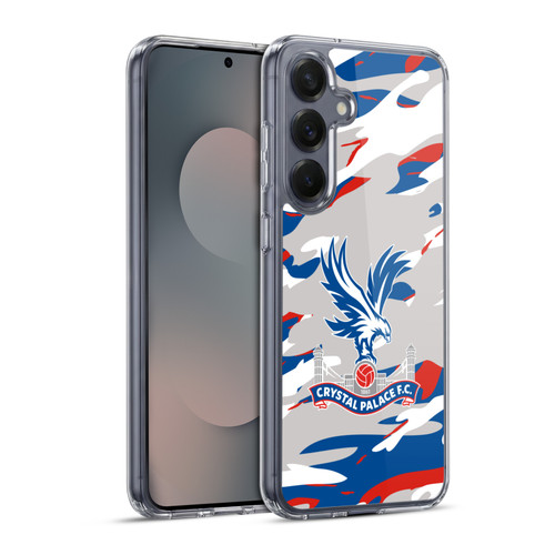 Crystal Palace FC Crest Camouflage Soft Gel Case for Samsung Galaxy S25+ & MagSafe