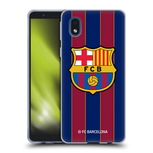 FC Barcelona 2020/21 Crest Kit Home Soft Gel Case for Samsung Galaxy A01 Core (2020)