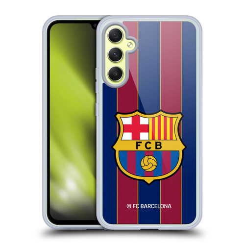 FC Barcelona 2020/21 Crest Kit Home Soft Gel Case for Samsung Galaxy A34 5G