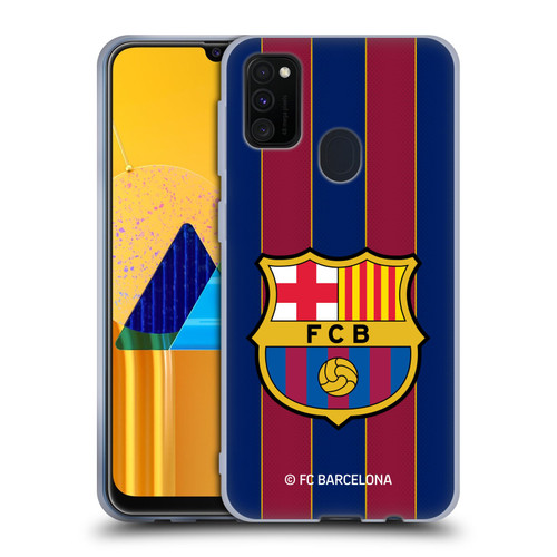 FC Barcelona 2020/21 Crest Kit Home Soft Gel Case for Samsung Galaxy M30s (2019)/M21 (2020)