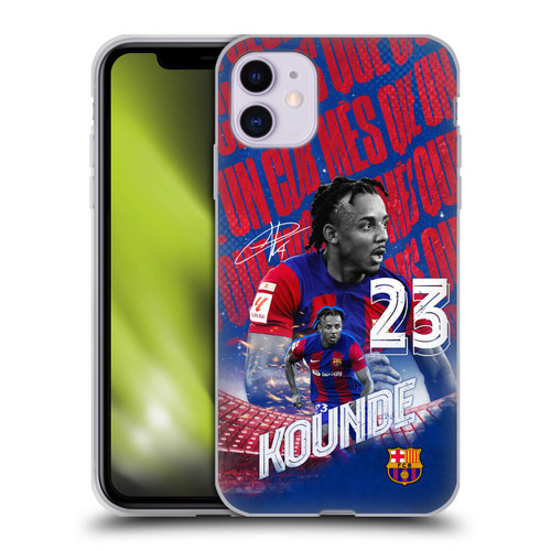FC Barcelona 2023/24 First Team Jules Koundé Soft Gel Case for Apple iPhone 11