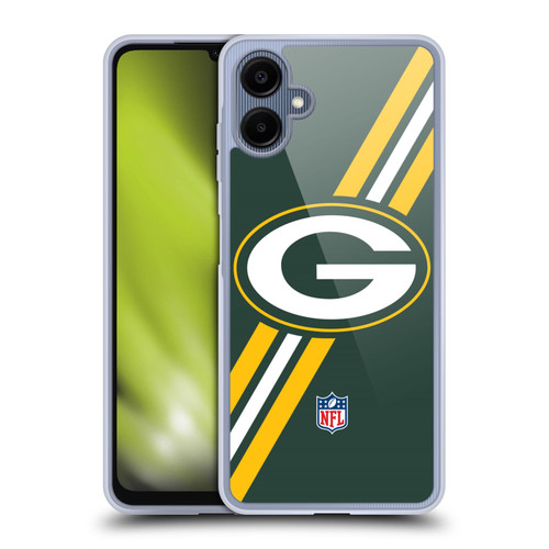 NFL Green Bay Packers Logo Stripes Soft Gel Case for Samsung Galaxy A06 4G