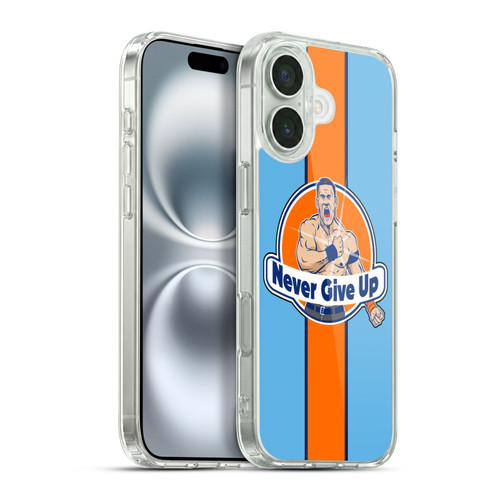 WWE John Cena Never Give Up Soft Gel Case for Apple iPhone 16 Plus & MagSafe