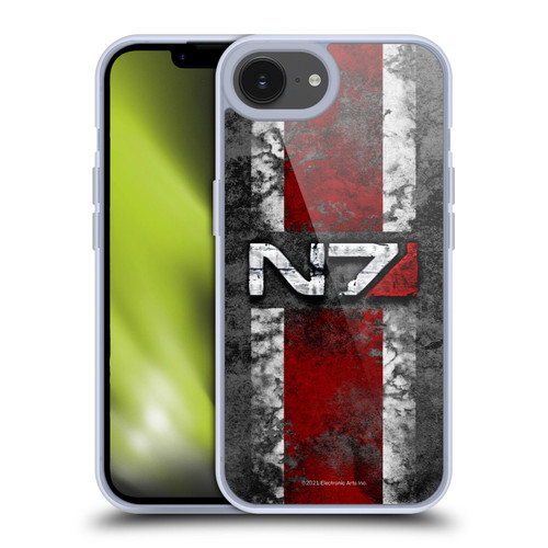 EA Bioware Mass Effect Graphics N7 Logo Distressed Soft Gel Case for Apple iPhone 16e & MagSafe