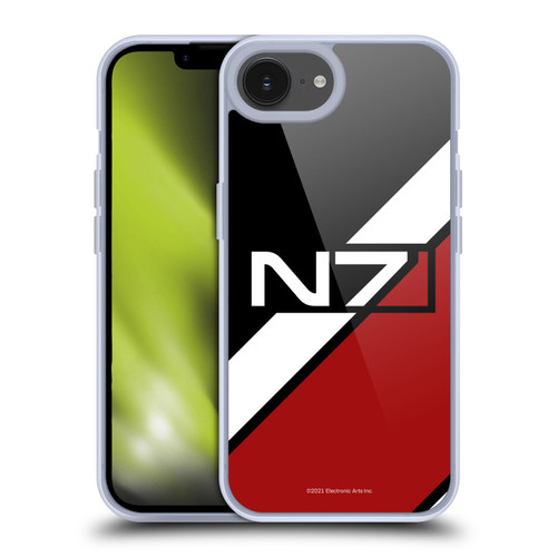 EA Bioware Mass Effect Graphics N7 Logo Stripes Soft Gel Case for Apple iPhone 16e & MagSafe