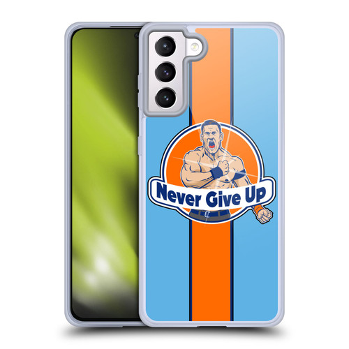 WWE John Cena Never Give Up Soft Gel Case for Samsung Galaxy S21+ 5G & MagSafe