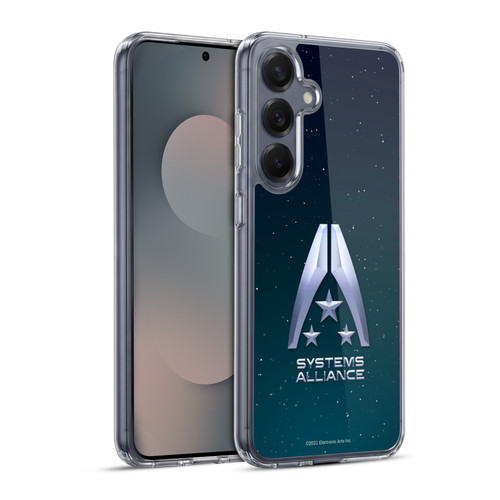 EA Bioware Mass Effect Graphics Systems Alliance Logo Soft Gel Case for Samsung Galaxy S25+ & MagSafe