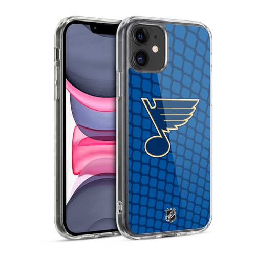 NHL St Louis Blues Net Pattern Soft Gel Case for Apple iPhone 11