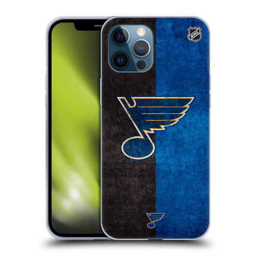 NHL St Louis Blues Half Distressed Soft Gel Case for Apple iPhone 12 Pro Max & MagSafe