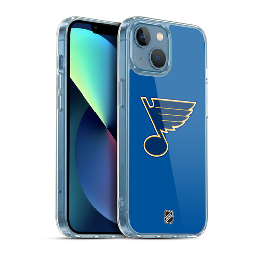 NHL St Louis Blues Plain Soft Gel Case for Apple iPhone 13 Mini & MagSafe