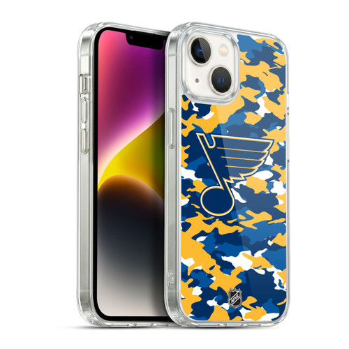 NHL St Louis Blues Camouflage Soft Gel Case for Apple iPhone 14