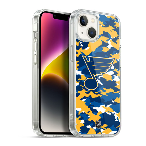 NHL St Louis Blues Camouflage Soft Gel Case for Apple iPhone 14 Plus & MagSafe