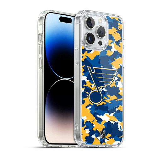 NHL St Louis Blues Camouflage Soft Gel Case for Apple iPhone 14 Pro Max & MagSafe