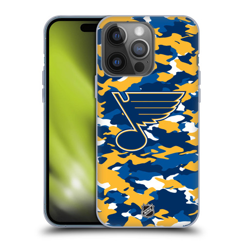 NHL St Louis Blues Camouflage Soft Gel Case for Apple iPhone 14 Pro & MagSafe