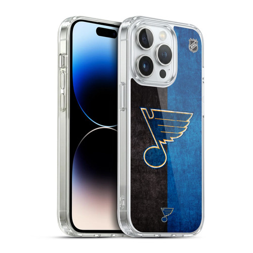 NHL St Louis Blues Half Distressed Soft Gel Case for Apple iPhone 14 Pro & MagSafe