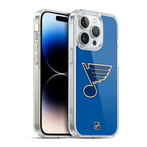 NHL St Louis Blues Plain Soft Gel Case for Apple iPhone 14 Pro & MagSafe