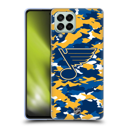 NHL St Louis Blues Camouflage Soft Gel Case for Samsung Galaxy M53 (2022)