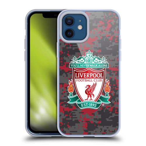 Liverpool Football Club Digital Camouflage Club Colours Crest Soft Gel Case for Apple iPhone 12 / iPhone 12 Pro & MagSafe