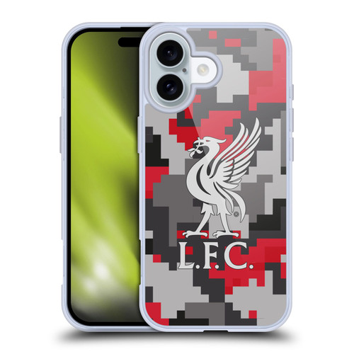 Liverpool Football Club Digital Camouflage Club Colours Soft Gel Case for Apple iPhone 16