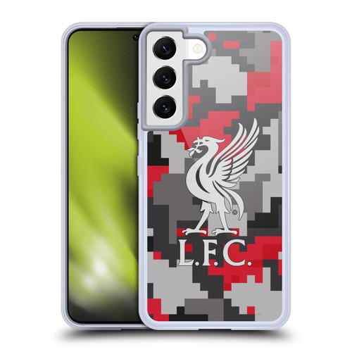 Liverpool Football Club Digital Camouflage Club Colours Soft Gel Case for Samsung Galaxy S22 5G & MagSafe