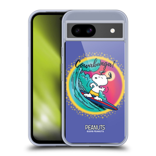 Peanuts Snoopy Boardwalk Airbrush Cowabunga Surf Soft Gel Case for Google Pixel 8a
