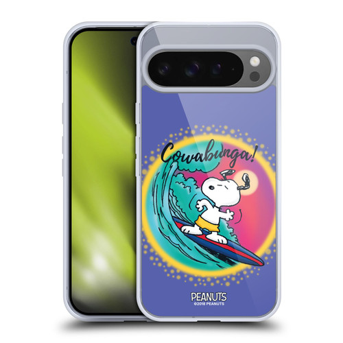 Peanuts Snoopy Boardwalk Airbrush Cowabunga Surf Soft Gel Case for Google Pixel 9 Pro XL