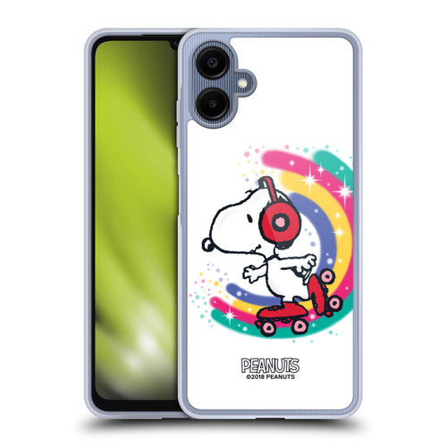 Peanuts Snoopy Boardwalk Airbrush Colourful Skating Soft Gel Case for Samsung Galaxy A06 4G / 5G