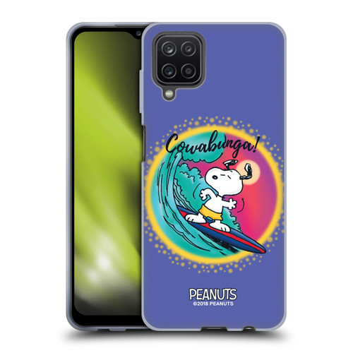 Peanuts Snoopy Boardwalk Airbrush Cowabunga Surf Soft Gel Case for Samsung Galaxy A12 (2020)