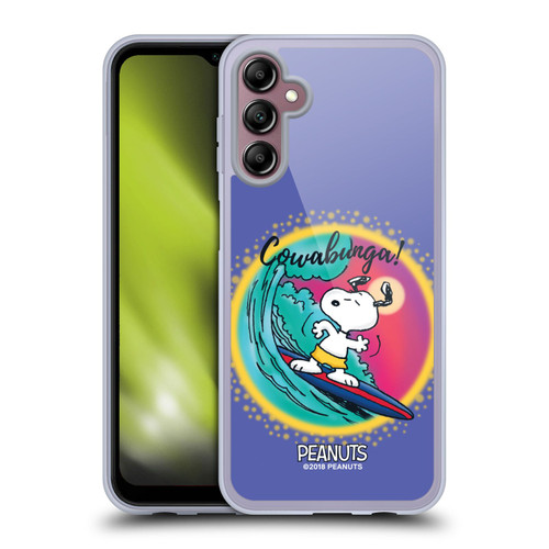 Peanuts Snoopy Boardwalk Airbrush Cowabunga Surf Soft Gel Case for Samsung Galaxy A14 5G