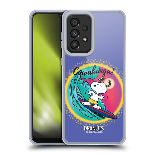 Peanuts Snoopy Boardwalk Airbrush Cowabunga Surf Soft Gel Case for Samsung Galaxy A33 5G (2022)