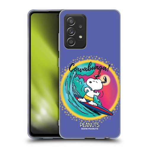 Peanuts Snoopy Boardwalk Airbrush Cowabunga Surf Soft Gel Case for Samsung Galaxy A52 / A52s / 5G (2021)