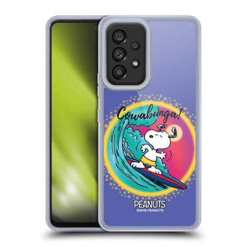 Peanuts Snoopy Boardwalk Airbrush Cowabunga Surf Soft Gel Case for Samsung Galaxy A53 5G (2022)