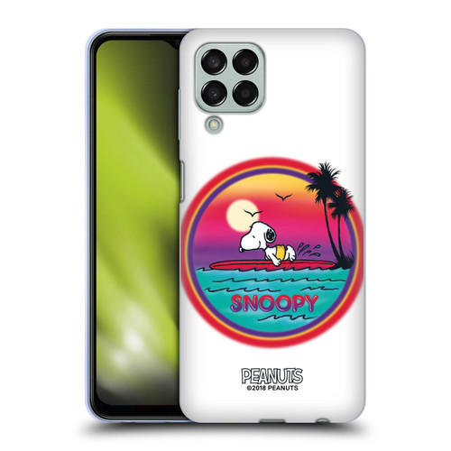 Peanuts Snoopy Boardwalk Airbrush Beach Surf Soft Gel Case for Samsung Galaxy M33 (2022)