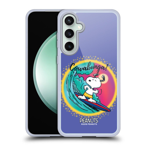 Peanuts Snoopy Boardwalk Airbrush Cowabunga Surf Soft Gel Case for Samsung Galaxy S23 FE 5G & MagSafe