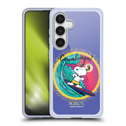 Peanuts Snoopy Boardwalk Airbrush Cowabunga Surf Soft Gel Case for Samsung Galaxy S24 5G & MagSafe